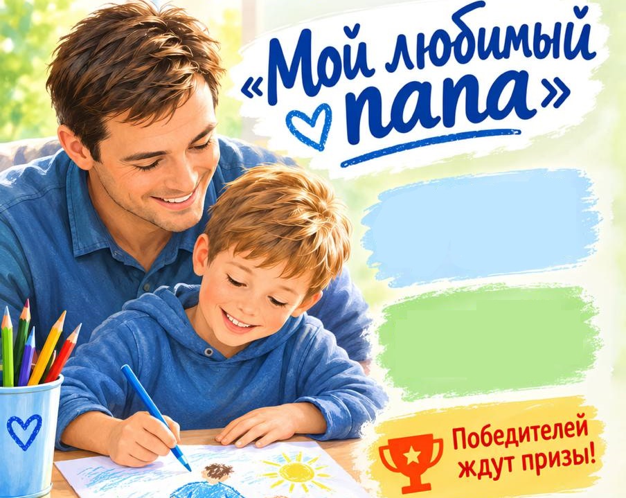 В Полоцке открыт прием рисунков на детский конкурс «Мой любимый папа»: три номинации и призы для лучших работ